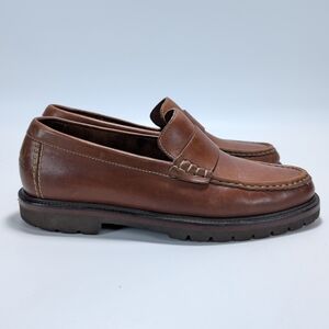 H.S. Trask & Co Brown Leather Slip On Loafers